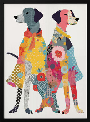 Colorful Dogs Poster