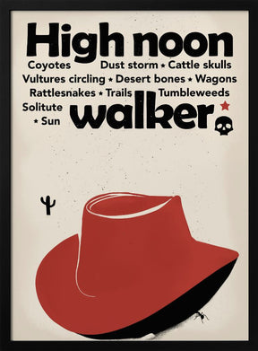 Western cowboy hat print Poster