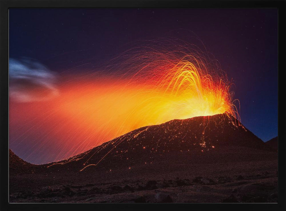 La Fournaise volcano Poster