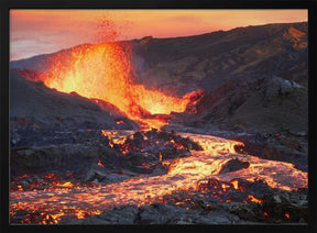 La Fournaise Volcano Poster