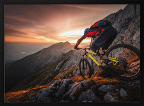 Golden hour high alpine ride Poster