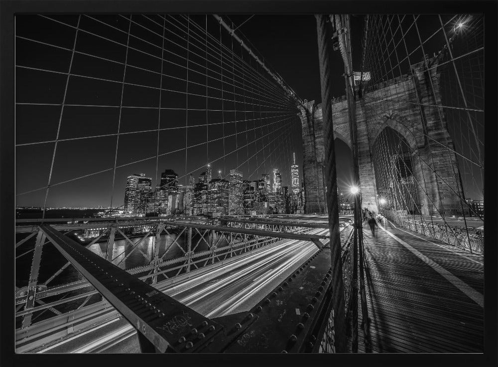 Brooklyn bridge lights Poster