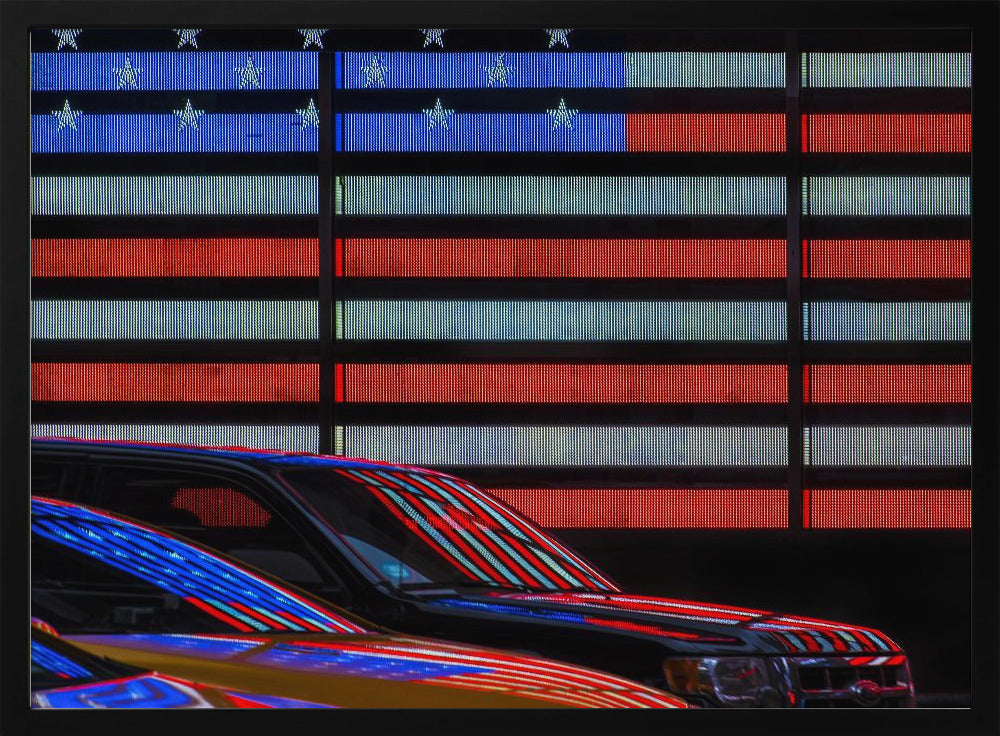 Stars and Stripes reflected Poster