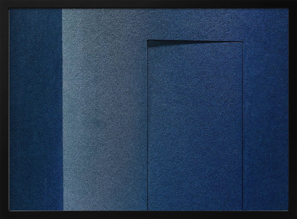 Blue minimalism or a secret door Poster