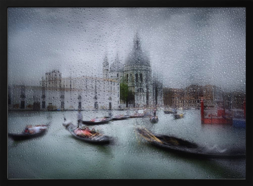 It was raining in Venice Poster