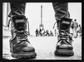 Biker Boots in Paris Poster