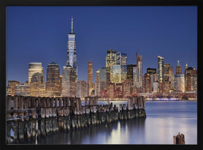 Manhattan Skyline at night Poster