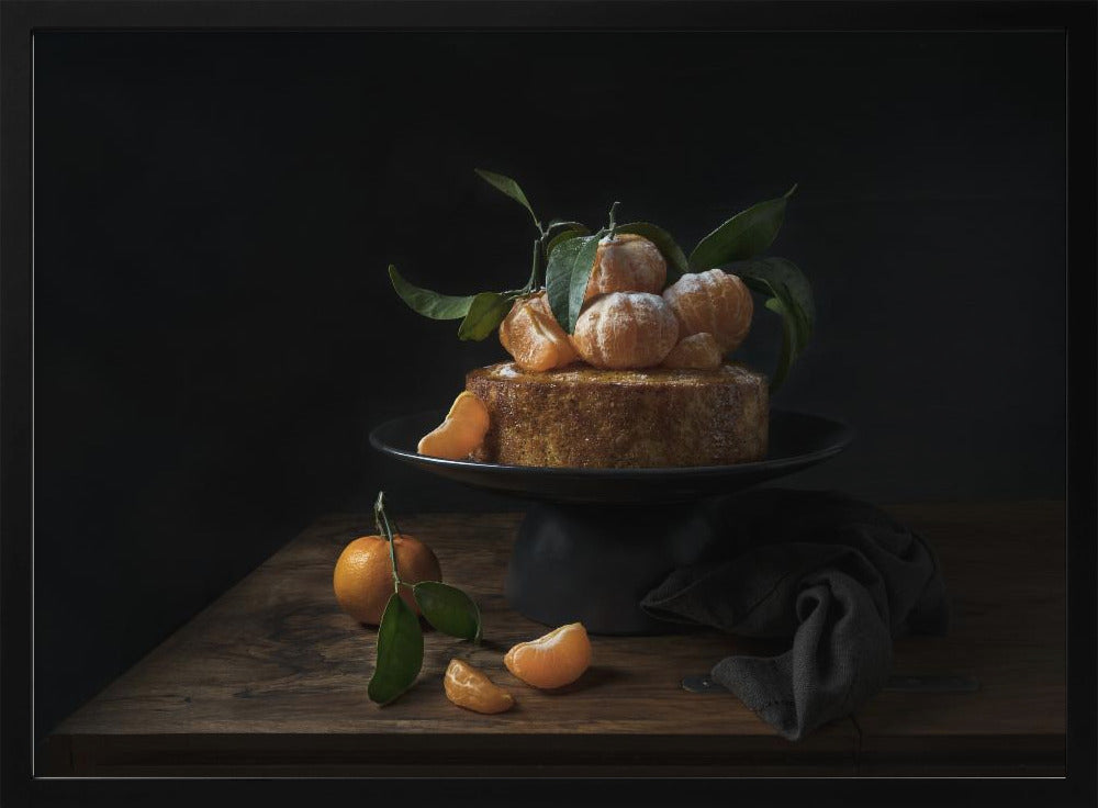 Polenta cake with sweet mandarines Poster