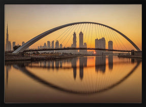 Sunrise at the Dubai Water Canal Poster