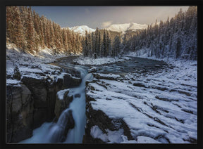 Sunlight in Sunwapta Falls Poster