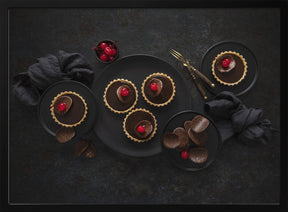 Chocolate cherry tartlets Poster