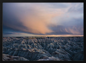 Twilight over Badlands Poster