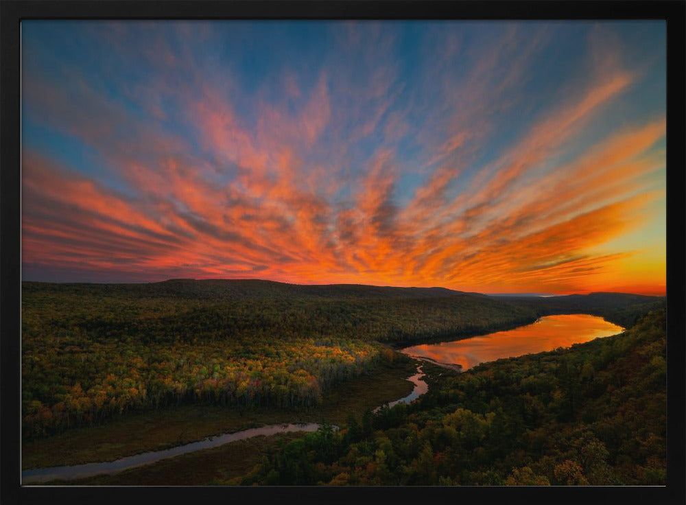 Sunset over Porcupine Mountains Poster