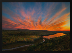 Sunset over Porcupine Mountains Poster