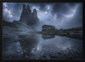 Thunderstorm in the Dolomites Poster