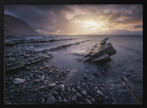 Barrika sunset Poster