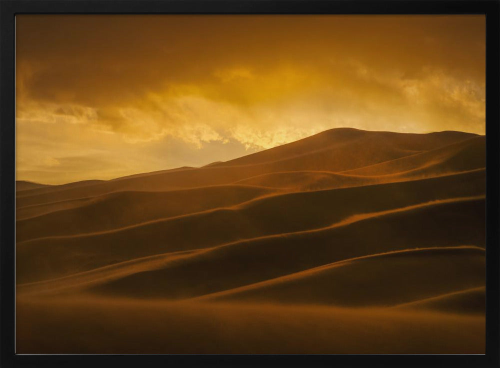 Sunset in Sand Storm Poster