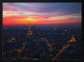 Paris Sunset from Montparnasse Poster