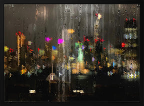 Wet Glass Manhattan view Poster