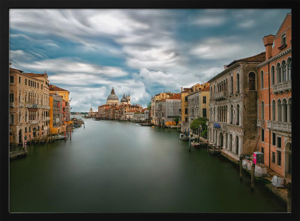 Stormy weather on the Grand Canal Poster