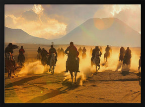 Horsemen in Bromo Poster