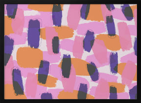 Layered Purple Strokes Pattern Poster