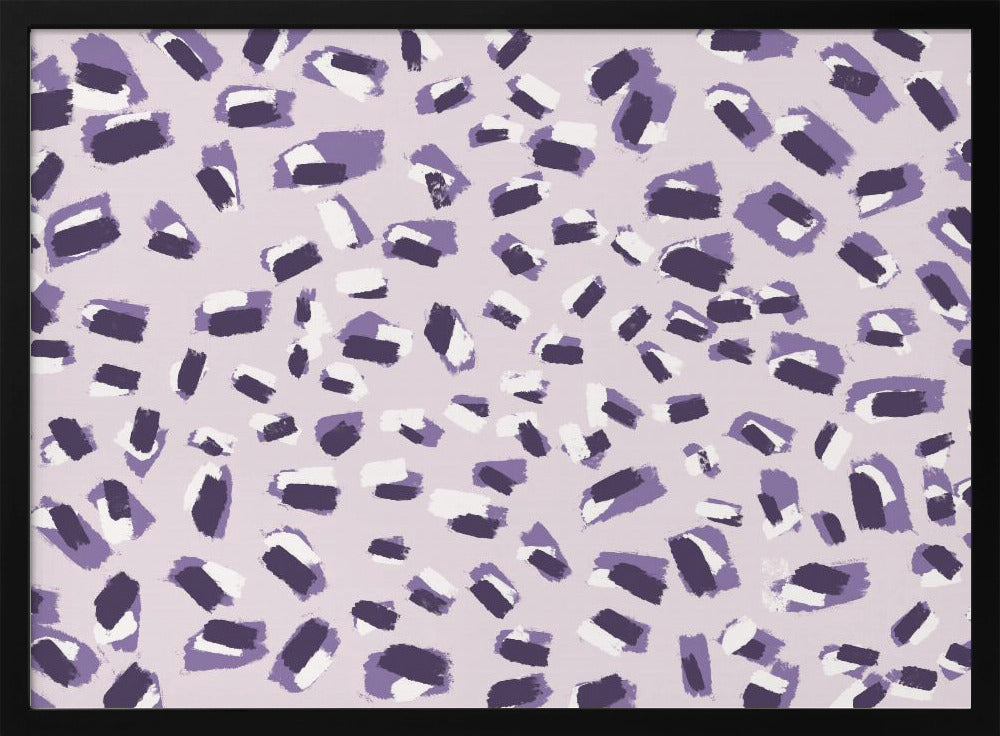 Scattered Small Purple Strokes Pattern Poster