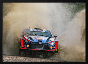 Hyundai WRC Rally Car Poster