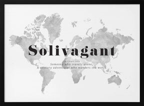 Solivagant world map Poster