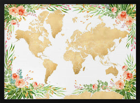 Blythe world map silhouette Poster