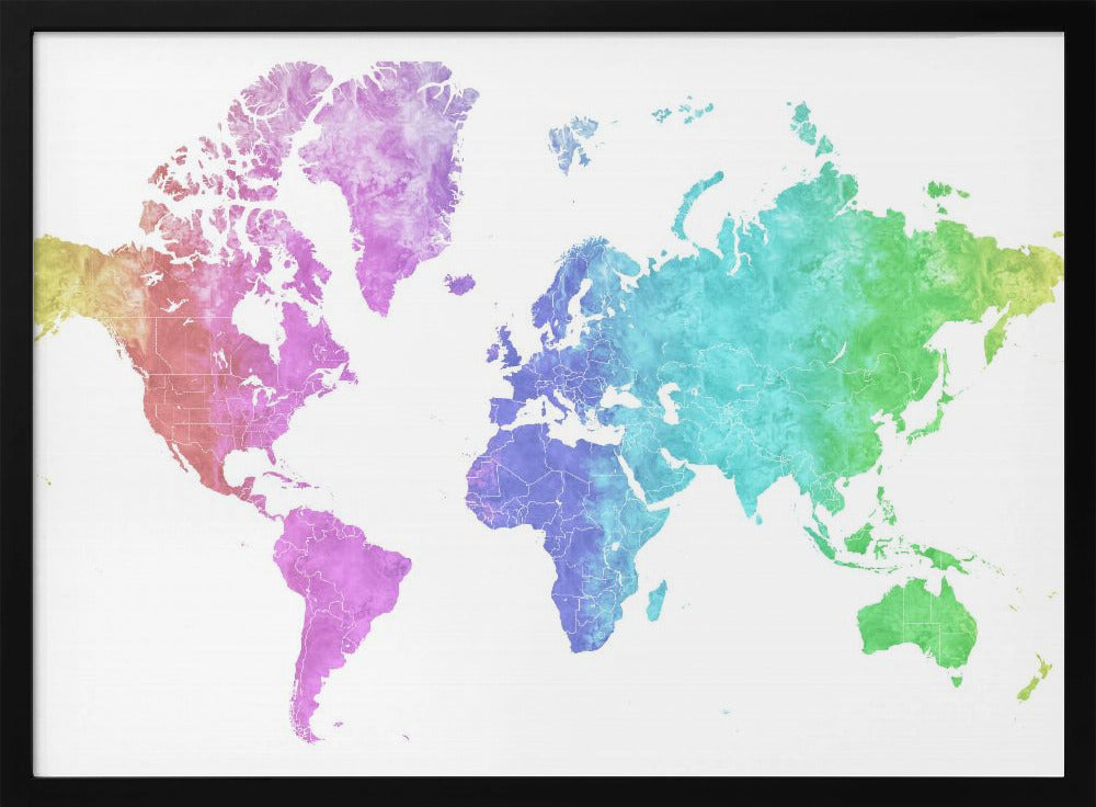 Jude watercolor world map Poster