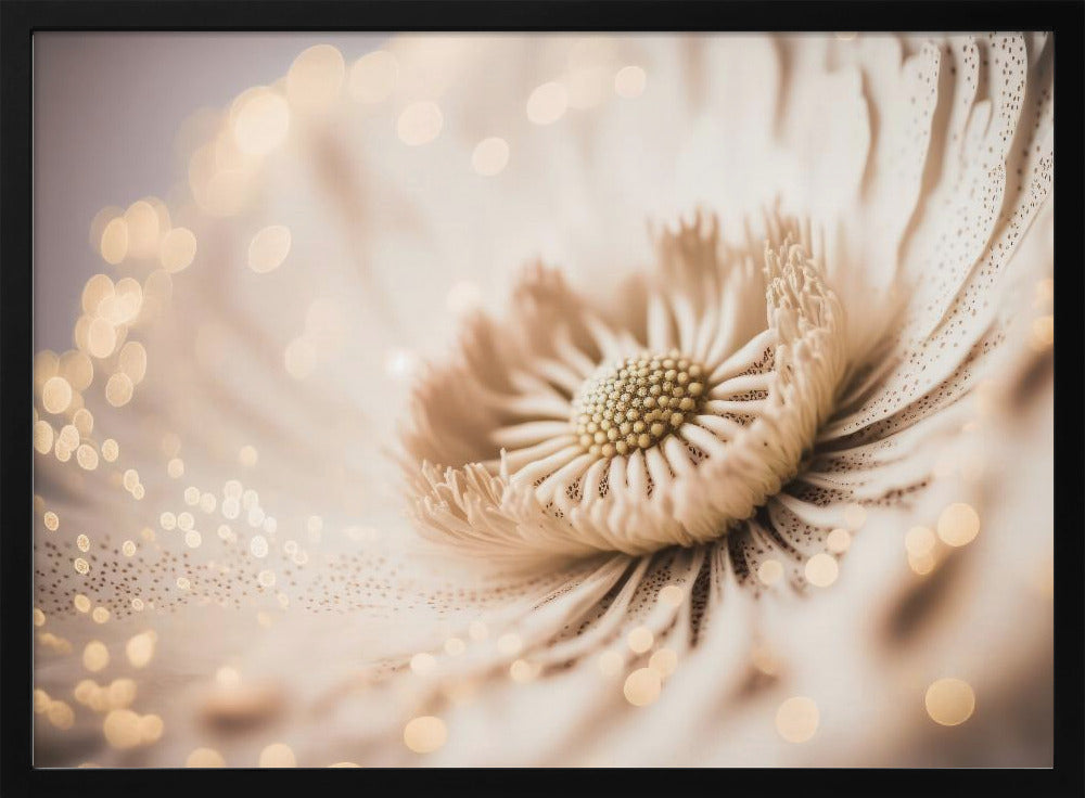 Beige Coral Flower Poster