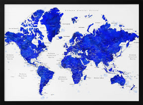 Nadiin world map in Spanish Poster