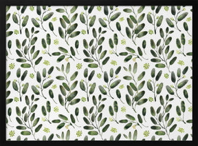 Lisa watercolor seeded eucalyptus pattern Poster