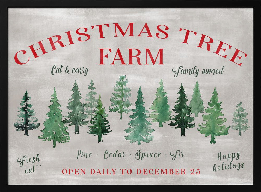 Christmas tree farm sign Poster