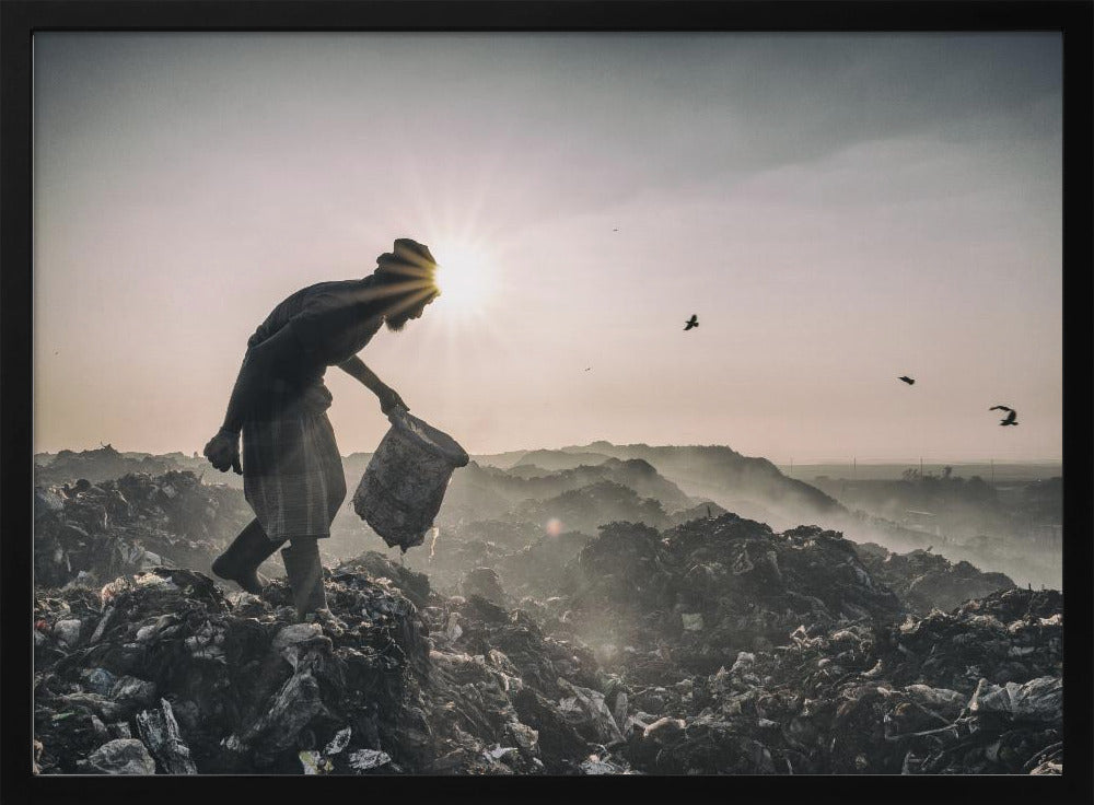 Worker at the dumpyard Poster