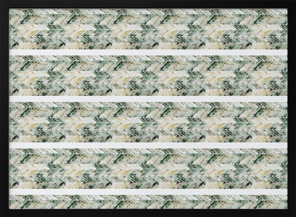 Green Beige Pattern Poster