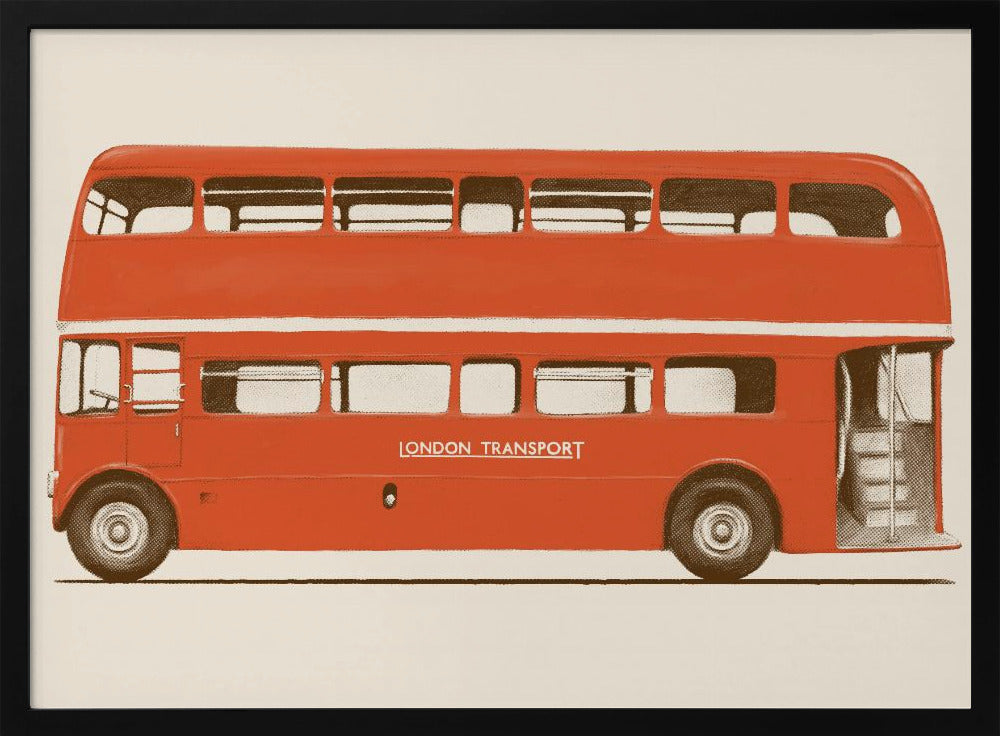 Red English Bus Poster