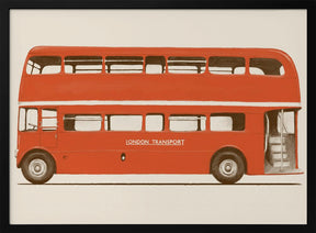 Red English Bus Poster