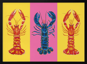 Lobster Langoustines Pop Art 2 Poster