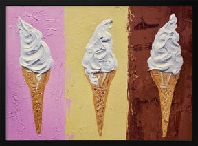 Ice Creams On Neapolitan Poster