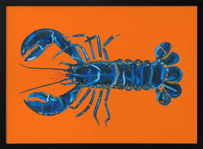 Lobster On Orange Poster