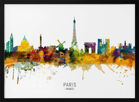 Paris France Skyline Poster