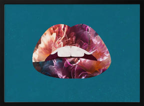 Floral Lips Poster