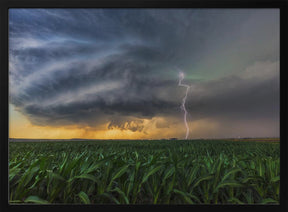 Supercell with Lightening Poster