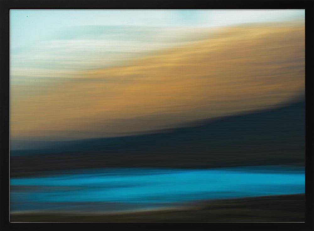 Blues and beige Poster