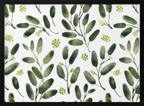 Lisa watercolor seeded eucalyptus pattern Poster