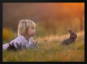 Maja and bunnies Poster