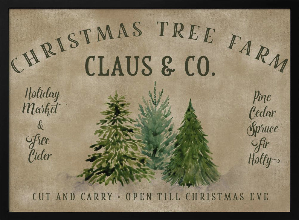 Vintage Christmas tree farm (1) Poster