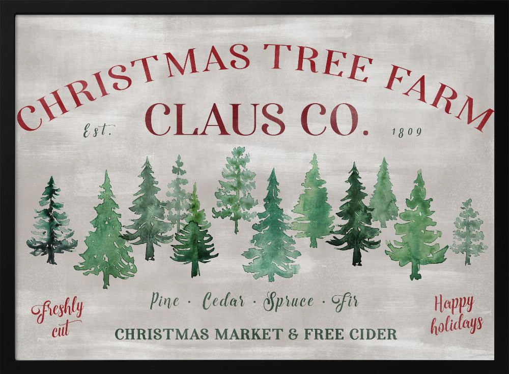 Vintage Christmas tree farm (2) Poster